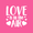 WHITE, variant on Vinyl Wall Art Decal - Love Is In The Air - 22.5" x 22" - Trendy Cute Artistic Heart Shape Design For Home Storefront Coffee Shop Valentine's Day Couples Decor Sticker