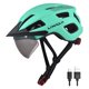 thumbnail image 1 of Casco de seguridad Casco de bicicleta con parabrisas y visera solar, luz trasera recargable, casco de bicicleta ajustable para seguridad y protección, 1 of 8
