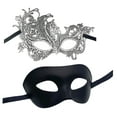 thumbnail image 1 of Máscaras Salvador 2 Disfraces para Mujeres y Hombres Media Cara Mardi Gras, 1 of 9