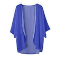 thumbnail image 4 of Womens Solid Elegant Puff Sleeve Cardigan Loose Cover Up Casual Blouse Tops, 4 of 4