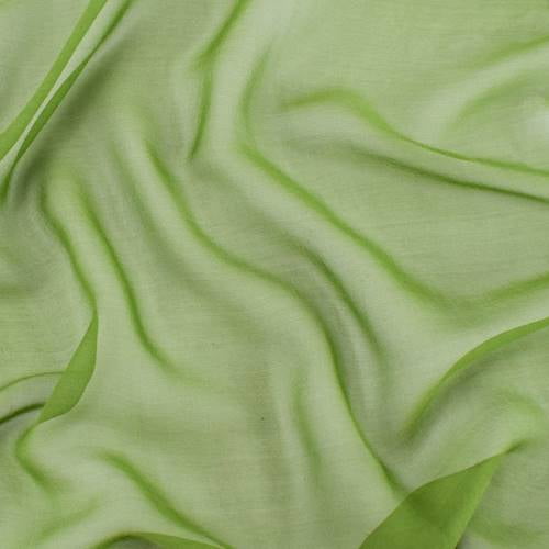 green silk chiffon fabric