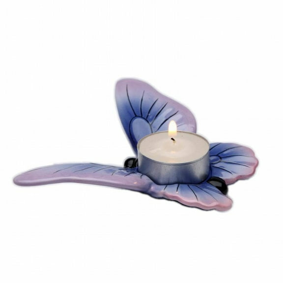 Lavender Butterfly Tea Light Holder