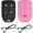 Black/Pink, variant on Key Fob Cover Compatible with GMC Sierra 1500 2500HD 3500HD Chevrolet Silverado 2021-2025 Keychain Case Holder Protector,Black red/Black red