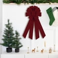 thumbnail image 5 of Wine Red Handmade Decorative Wreath Bow, Polyester Ice Silk Ribbon Bow for Wedding, Front Door, Christmas Tree, Garland, Anniversary, Gift Wrapping and Elegant Party Decor, 5 of 6