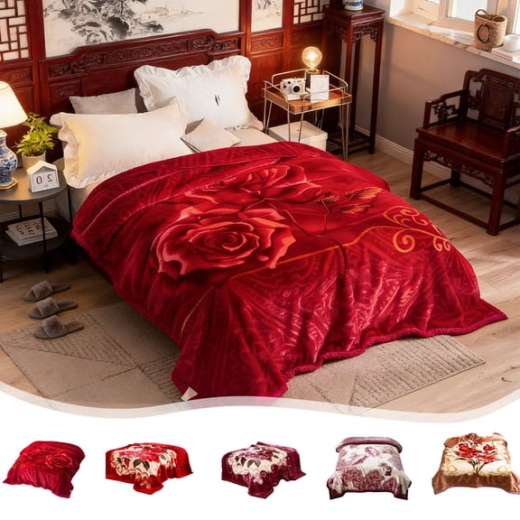 Throw Blanket Thick Raschel Blanket Winter Warm Blanket Flannel Cover Blanket Bed Sheet Blanket