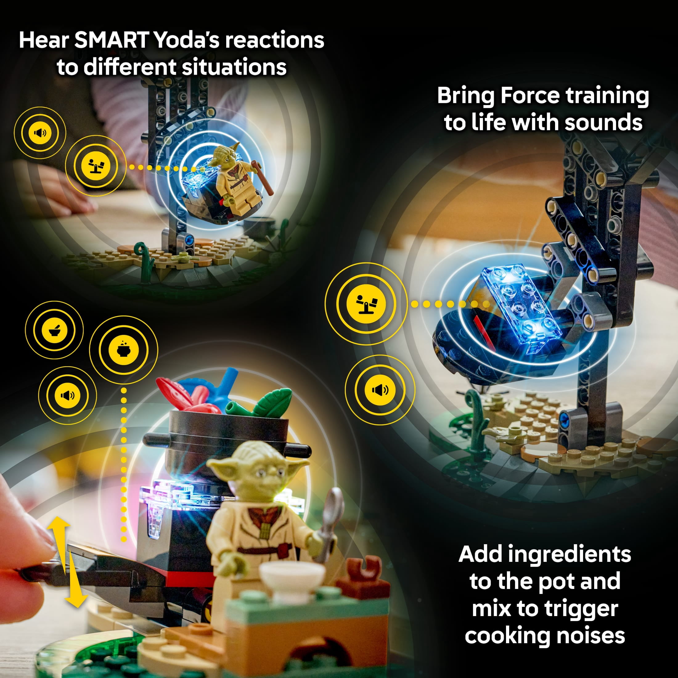LEGO Star Wars SMART Play: Yoda’s Hut and Jedi Training - Building Toy for Role Play - Compatible Set with 2 SMART Tags and 2 LEGO Minifigures - Gift for Boys, Girls and Kids Ages 8+ - 75422