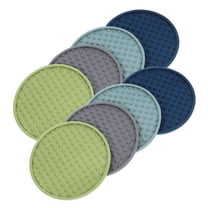 HOMEMAXS 8pcs Silicone Drink Coaster Round Coasters Desk Coasters Cup Mat Protective Coasters