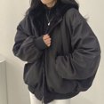 thumbnail image 1 of Thickened Double-sided Wear Corduroy Parkas Thin LightLong Sleeve Hooded Warm Woman Jacket Lady Overcoat Autumn Winter, 1 of 5