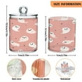 thumbnail image 2 of 2 Pack Bathroom Canisters Transparent Storage Jar for Cotton Ball, Swab, Floss Pastel Pink Cute Ghosts, 2 of 6
