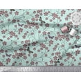 thumbnail image 2 of Soimoi Modal Satin Fabric Insect,Leaves & Flower Floral Fabric Prints by Yard 42 Inch Wide, 2 of 2