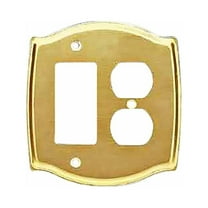 Switchplate Bright Solid Brass GFI & Outlet | Renovator's Supply