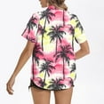 thumbnail image 4 of Fewfanhot Women's Clothing Summer Beach Shirt Tropical Shirts Womens Hawaii Button Down Short Sleeve Blouses Button Up Tops, 4 of 6