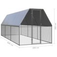 thumbnail image 4 of vidaXL Chicken Cage 2x6x2 m Galvanised Steel, 4 of 4