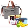 thumbnail image 2 of Panier Repas, Sac à Lunch Isolé, Mini Sac à Repas Isotherme et Étanche, Sac Isotherme à Repas portátil, Bolsa de almuerzo Pour Pique-nique/école/Bureau (Gris), 2 of 5