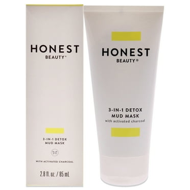 3-In-1 Detox Mud Mask by Honest for Women - 2.8 oz Mask