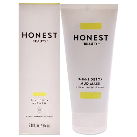 3-In-1 Detox Mud Mask by Honest for Women - 2.8 oz Mask