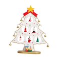 thumbnail image 4 of de Navidad de madera, decoración de escritorio, Mini decoración de de Navidad, divertidos adornos navideños para el aniversario del hogar Blanco Pequeño BLESIY Árbol de mesa, 4 of 8
