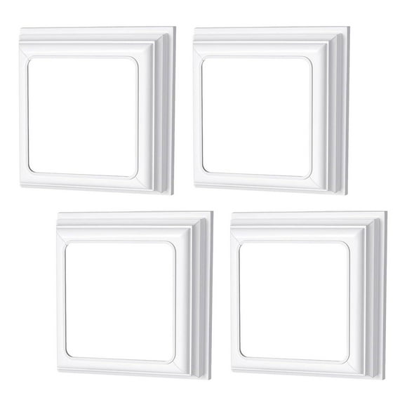 Colaxi 4 Pieces Vinyl Post Skirts Post Covers for 4 inch x 4 inch White Solid Easy to Install Post Sleeves for Porch Fence Deck