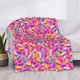 thumbnail image 3 of Fotbe Colorful Donuts 1 Manta de Franela con Estampado, Manta Ultrasuave para Cama, Sofá, Auto, Hipoalergénica y Antibolitas-60"x50", 3 of 6