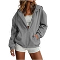 thumbnail image 3 of Horkkom Windbreaker Jacket Women Zip Up Hood Rain Jacket Lightweight Hiking Outdoor Waterproof Jackets with Pockets L, 3 of 10