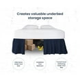 thumbnail image 3 of HNB Store Ruffled Bed Skirt Easy Fit 11" inch Drop | Microfiber Made | Twin XL | Navy Blue, 3 of 7