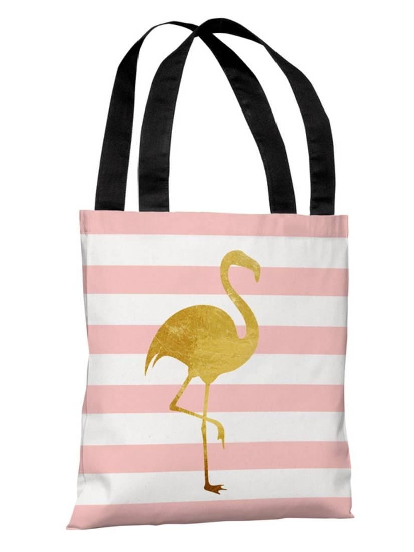 Equilibrium Tropical Flamingo Print Mini Canvas Tote Bag Handbag Shopping Bag