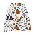 thumbnail image 4 of EnJoCho Girls Pullover Sweatshirt - Halloween Ghos𝗍 Pumpkin Print Hoodie for Toddler Girl Little Girls Teen Girls, Long Sleeve Casual Hooded Top for Fall Winter School Holiday Outfit, 4 of 5