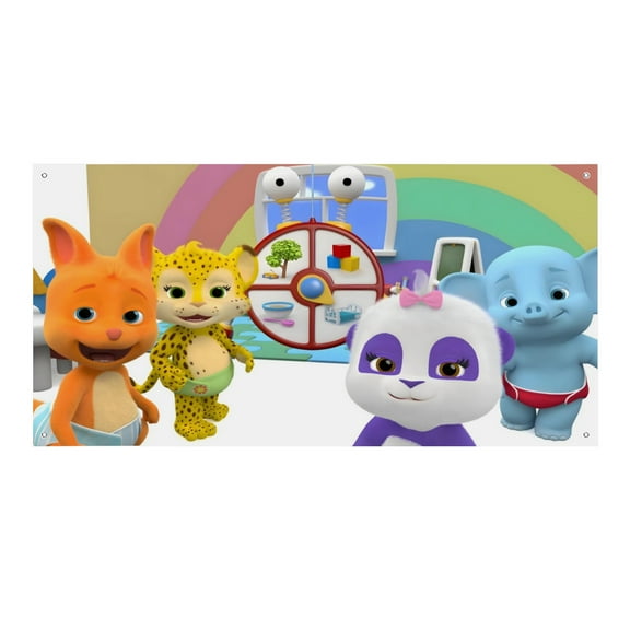 Word Party-Theme Backdrops Banner Birthday Party Decor Supplies Personalized Party Backdrop Decoration,5x3ft(150x90cm)