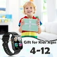 thumbnail image 7 of Kids Smart Watch for Kids,With 2 Tempered Film,26 Puzzle Games,,HD Camera,Alarm Clock,Calculator Flashlight,Toys for Ages 4-12 Years Old.Birthday Gift for Boys Girls Gifts(Black), 7 of 7