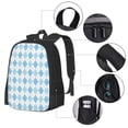 thumbnail image 2 of Balery Blue and White Squares Mochila para hombre y mujer - Tela Oxford 600D resistente - Gran capacidad, resistente al agua, ideal para la escuela, viajes y senderismo, 2 of 6