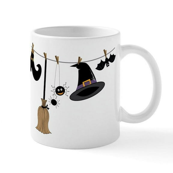 CafePress - Witch Clothing Mug - 11 oz Ceramic Mug - Novelty Coffee Tea Cup