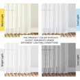 thumbnail image 2 of White Linen Sheer Curtains 90" Length, Rod Pocket & Back Tab Window Treatments Semi Sheer Curtain Drapes Privacy with Light Through for Living Room/Bedroom, 104 inch Length Total 2 Panels, 2 of 7