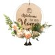 thumbnail image 1 of Corona de madera con letrero de bienvenida, decoración para primavera y verano, corona redonda para puerta. Estilo A, 1 of 9