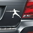 thumbnail image 2 of Magnets in Motion Fencer Male Car Magnet White, 2 of 4
