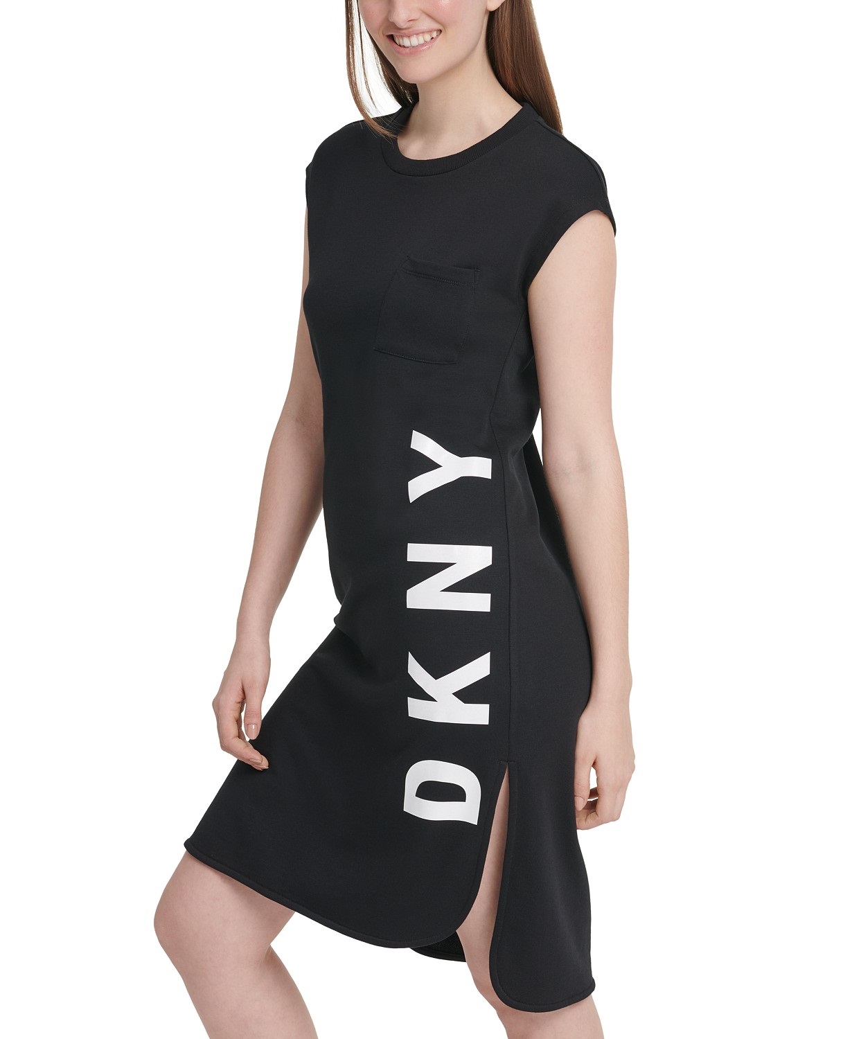 dkny women's logo t shirt dress