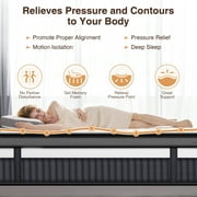 14 Inch Queen Mattress in a Box, Cooling Gel Memory Foam with Pocket Springs, Medium Firm Bed for Cool Sleep & Pressure Relief, Motion Isolation, CertiPUR-US Certified
