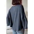 thumbnail image 4 of FreshPretty Women's Ribbed Long Sleeve Tops Summer Spring Pullover Knit Casual V Neck Blouses Trendy Loose Fit Tunic Top, 4 of 7