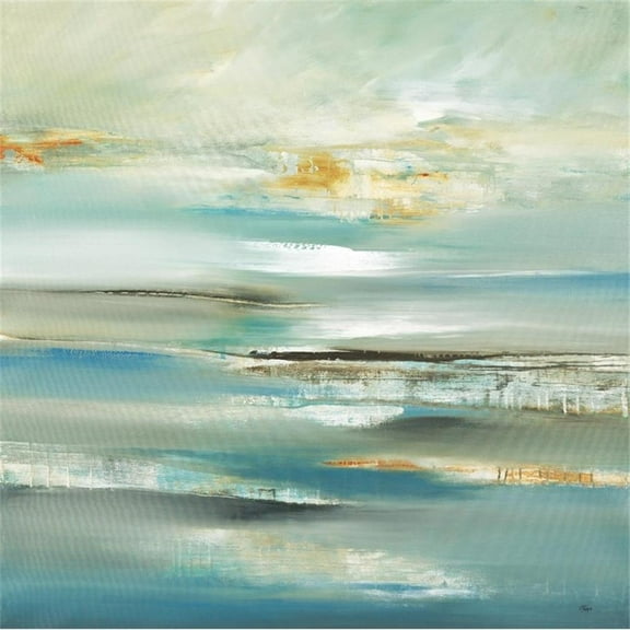 Giant Art 72x72 By The Water III Fine Art Giant Canvas Print in Multi-Color