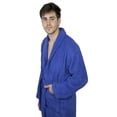 thumbnail image 7 of Men’s 100% Terry Cotton Bathrobe Toweling Robe Blue Large, 7 of 7