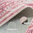 thumbnail image 2 of Wondo 4x6 Area Rugs for Living Room, Washable Area Rug, Rugs for Bedroom, Kitchen Rugs, Vintage Boho Carpet, Soft Non-Slip, Low Pile Area Rug for Office Dining Room, Pink, 2 of 8