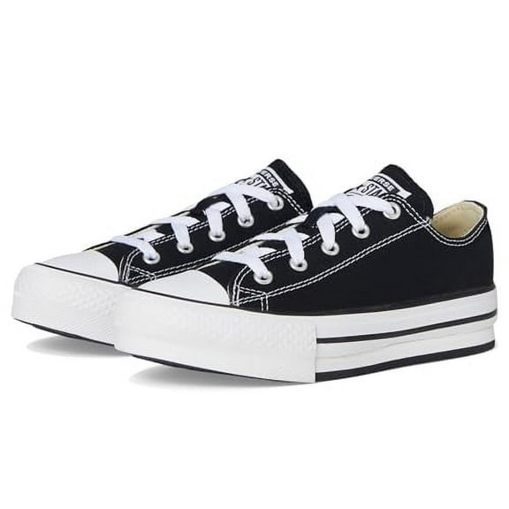 Converse Boy's Chuck Taylor All Star Eva Lift Platform (Little Kid), Black/White/Black 2, 13.5