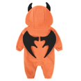 thumbnail image 2 of Bellafa Infant Baby Boy Girl Pumpkin Bodysuit Fleece Cosplay Halloween Romper Tops Hat Footies Socks Outfit My First Halloween Jumpsuit, 2 of 8