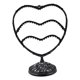 thumbnail image 5 of Porta pendientes con forma de corazón, bonito, multifuncional, estable, regalo, compacto, fácil de usar. Negro, 5 of 9