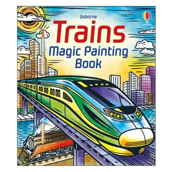 Pre-Owned Magic Painting Books Trains Magic Painting Book, (Paperback)