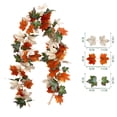 thumbnail image 2 of MYG Artificial Maple Leaves Fall Leaf Garland Hanging Vines for Home Fireplace Party, 2 of 6