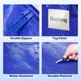 thumbnail image 4 of TICONN 8pk XL Moving Bags with Zippers & Handles, Heavy Duty Storage Totes, Blue, 4 of 10