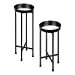 thumbnail image 3 of Kate and Laurel Celia Table d'Appoint Moderne, Ensemble de 2, Noir, Tables de Bout en Métal Sophistiqué pour Rangement et Exposition, 3 of 10