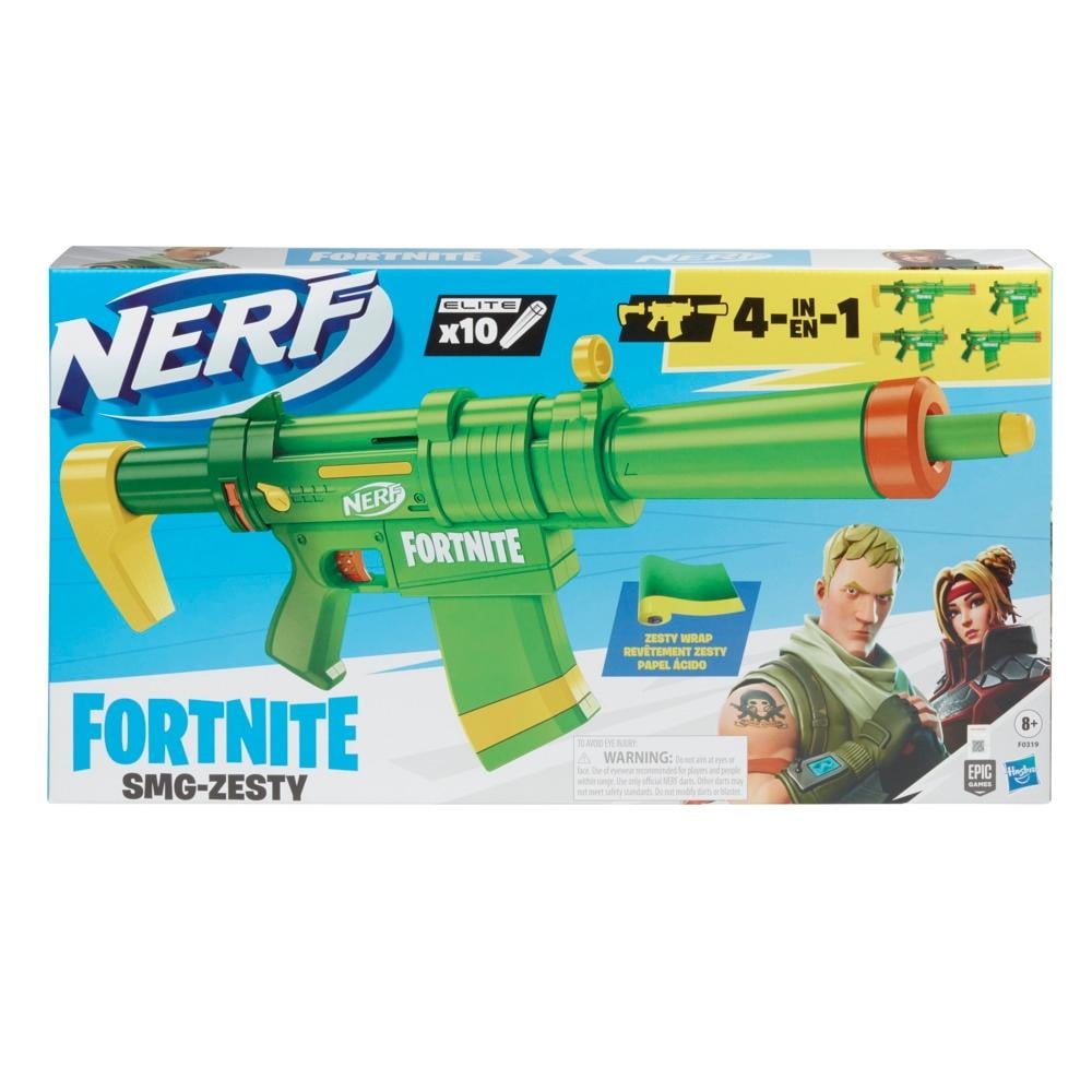 Lanzador Hasbro Nerf Fortnite SMG-Zesty