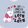 thumbnail image 4 of Inktastic My Uncle Loves Me Lots and Lots Cute Elephant Boys or Girls Baby Bib, 4 of 4