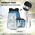 thumbnail image 4 of Yspwyqan Backpack Set for Elementary, Snowy Winter Penguin Kids Backpack Matching Lunch Box Set 4Pcs, Lightweight Double Zip Fits 14" Laptop Bags for Primary Middle School, 4 of 7